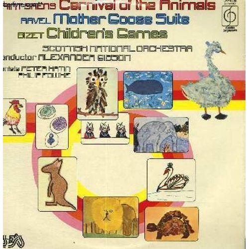 Disque Vinyle 33t Carnival Of The Animals, Mother Goose Suite, Children's Games