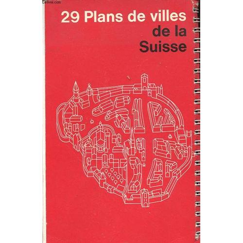 29 Plans De Villes De La Suisse : Aarau, Baden, Basel, Bern, Biel , Burgdorf, La Chaux De Fond, Chur, Frauenfeld,  Fribourg, Geneve, Herisau, Kreuslingen....