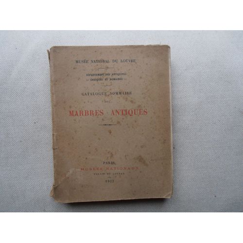 Catalogue Sommaire Des Marbres Antiques