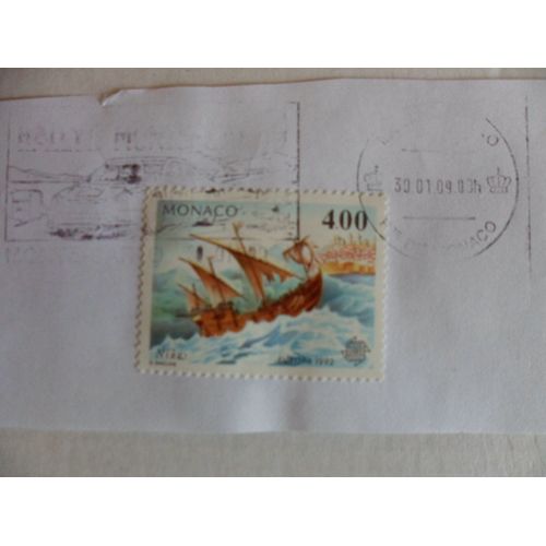Monaco  Bateau  Yt N° 1827 Sur Fragment