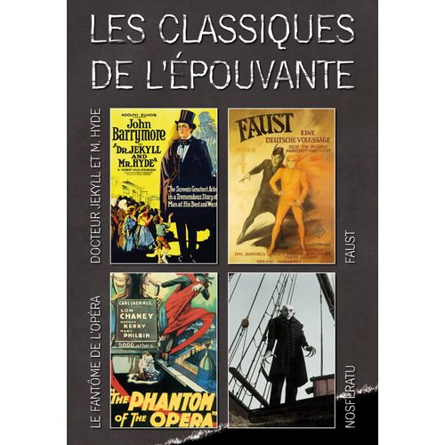 Coffret 4 Dvd Les Classiques De L'épouvante : Faust, Nosferatu, Dr Jekyll & Mr Hyde, Le Fantôme De L'opéra