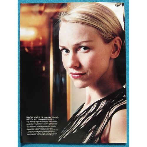 Elle N°2956, Coupure De Presse: Naomi Watts, Dominique Blanc