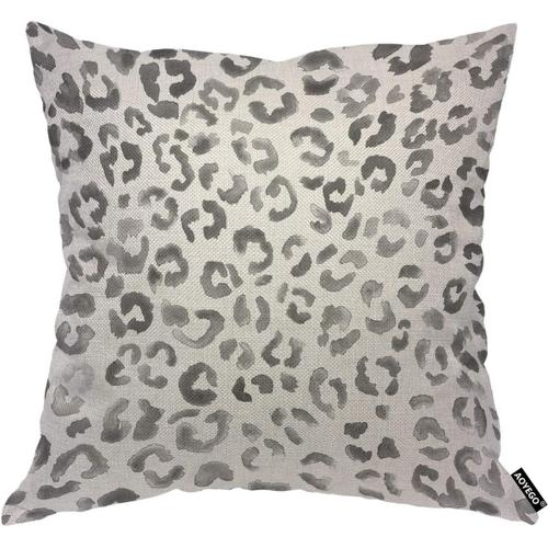 Housse De Coussin À Motif Léopard, Guépard, Animal, Jaguar, Panthère, Taches De Surface, Luxe Sauvage, Noire, 45,7 X 45,7 Cm, Décoration Pour Homme, Femme, Garçon, Fille, Chambre,