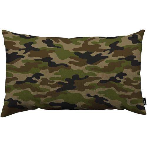 Housse De Coussin De Camouflage Militaire, Taie D'oreiller En Tissu De Lin Pour Canapé-Lit, Canapé, Taille De Voiture, 12x20 Pouces