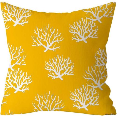 Nunbee Taie D'oreiller Carrée En Peluche Courte Super Douce Pour Canapé, Lit, Canapé, Décoration D'intérieur, Taie D'oreiller Décorative - 18 X 18 Pouces / 45 X 45 Cm, Jaune N° 27