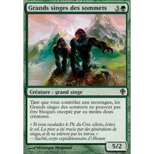 Grands Singes Des Sommets ( Summit Apes ) - Magic Mtg - Worldwake Vf Mint 114 - U