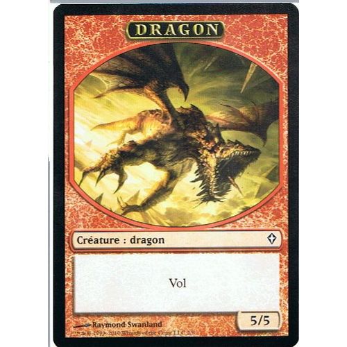 Token Jeton Dragon ( Dragon ) - Magic Mtg - Worldwake Vf Mint 147 - C