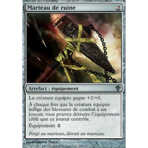 Marteau De Ruine ( Hammer Of Ruin ) - Magic Mtg - Worldwake Vf Mint 124 - U
