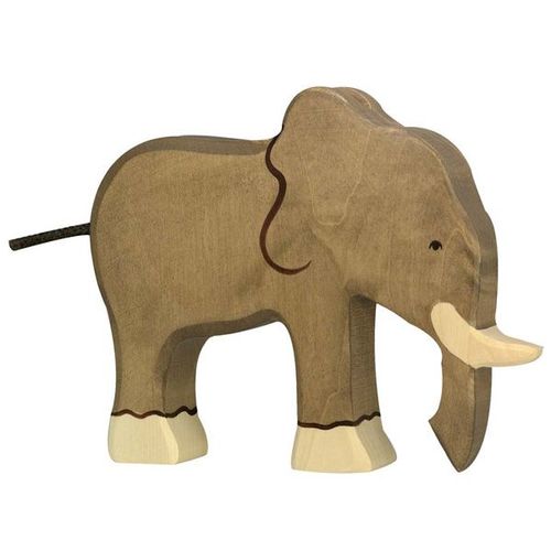 Figurine En Bois, Eléphant, Collection Safari