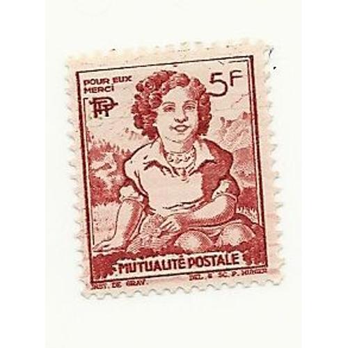 Mutualité Postale Vignette De 5 Francs