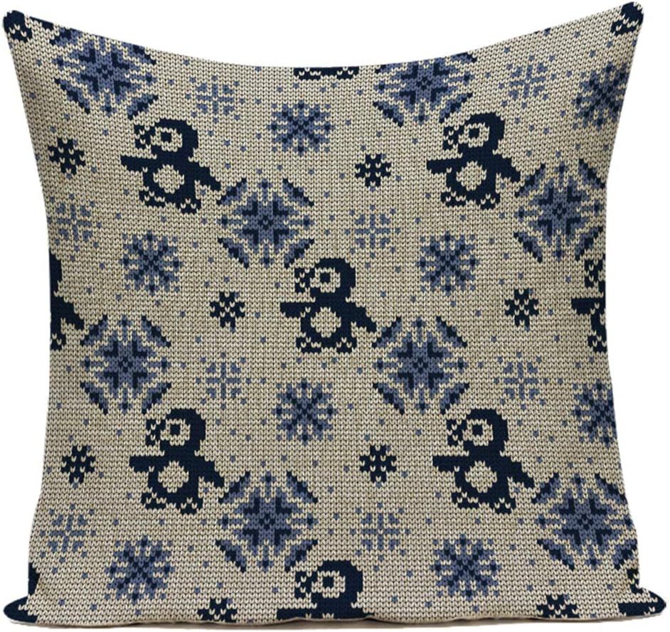 Housse De Coussin Décorative En Forme De Pingouin, Taie D'oreiller Carrée, Pour Canapé, Lit, Décoration D'intérieur, 45x45cm/18x18 Pouces, No.4