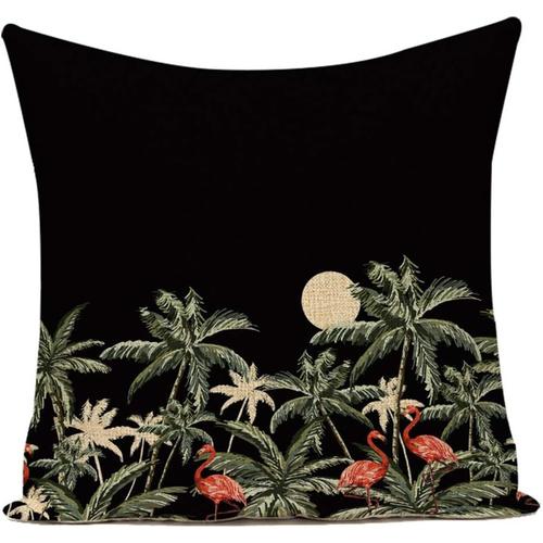 Housse De Coussin Décorative À Motif De Lapin Et De Cactus, Taies D'oreiller Carrées Pour Canapé-Lit, Décoration D'intérieur 45x45cm/18x18 Pouces - No.2