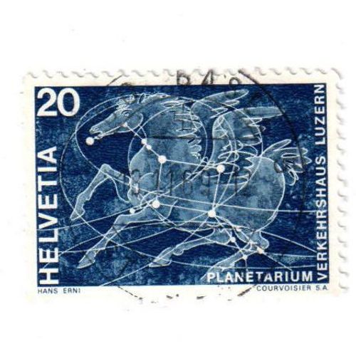 Timbre Oblitéré : Suisse, Planetarium