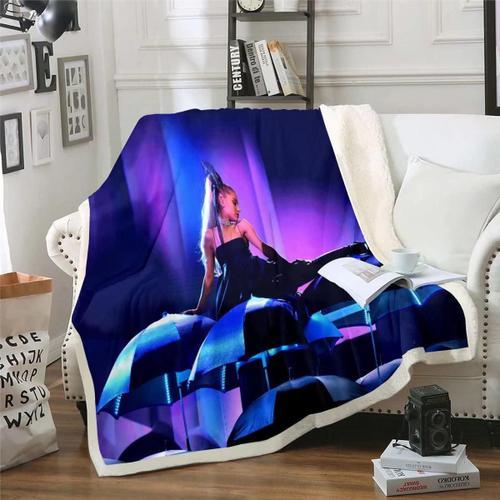 Couverture Ariana Grande, Flanelle Blanket Imprimée D, Plaid Ariana Grande Plaid Pour Canapé, Couverture De Loisirs, Pour Adultes Et Enfants