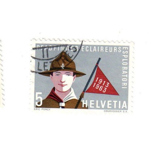 Timbre Oblitéré : Suisse, Les Éclaireurs