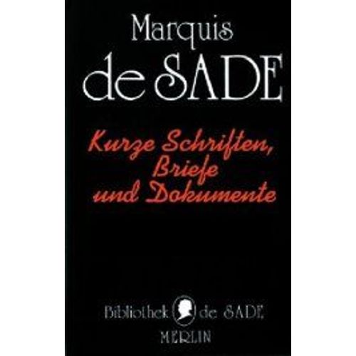 Kurze Schriften, Briefe Und Dokumente
