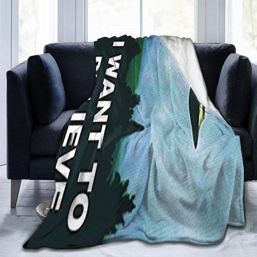 Je Veux Croire - X-Files Couverture Polaire Ultra Douce Lestée Pour Canapé-Lit, Bureau, Voyage, Multi-Tailles Pour Adulte