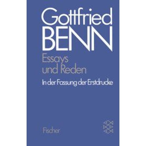Werkausgabe Iii. Essays Und Reden In Der Fassung Der Erstdrucke