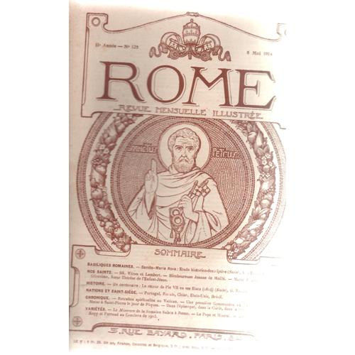 Rome : Revue Mensuelle Illustrée -11e Année, N°125 (08/05/1914). Sancta Maria Nova : Étude (Suite).