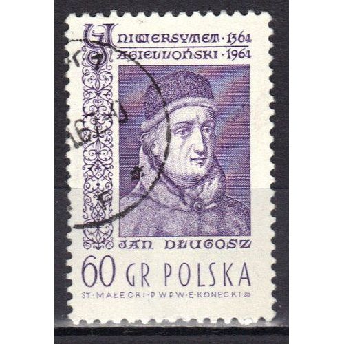 Pologne 1964 : 6è Centenaire De L'université Jagellon : Jan Dlugosz  - Timbre Oblitéré