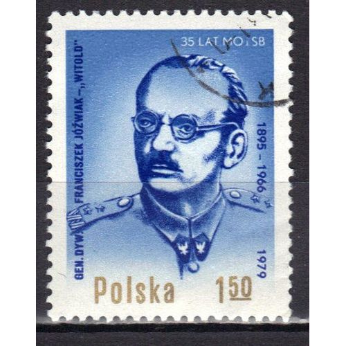 Pologne 1979 : 35è Anniversaire De La Milice Et Des Services De Sécurité : Portrait De Franciszek Joswiak (1895-1966) - Timbre Oblitéré