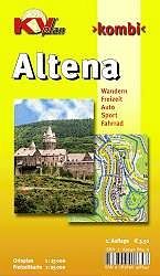 Altena, Kvplan, Wanderkarte/Freizeitkarte/Stadtplan, 1:25.000 / 1:15.000