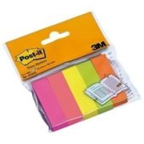 3m Marque-Pages Repositionnabl.Post-It, Couleurs N¿Ons,