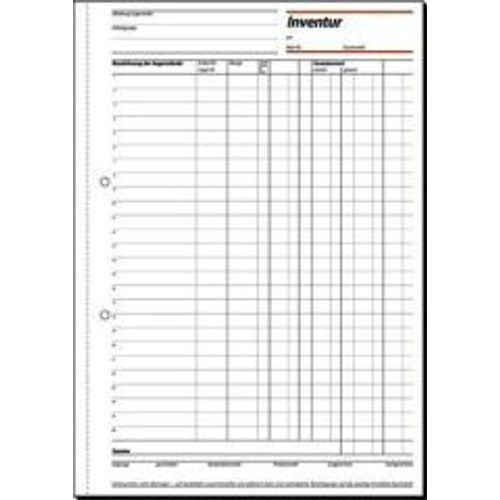 Sigel Formularbuch "Inventurbuch",  A4, 50 Blatt