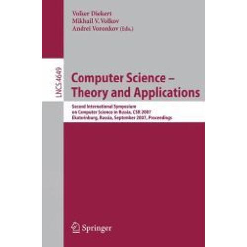 Computer Science - Theory And Applications