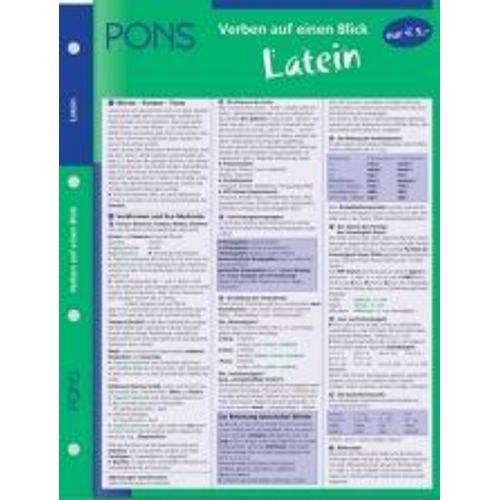 Pons Verben Auf Einen Blick. Latein