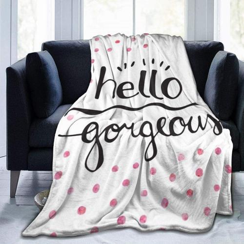 Hello Magnifique Couverture Rose En Flanelle Douce Et Chaude Pour Canapé, Lit, Canapé, Chaise, Bureau, Voyage, Camping