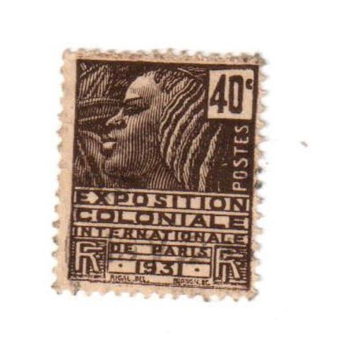 Timbre Oblitéré : Exposition Coloniale, 1931, 40 C