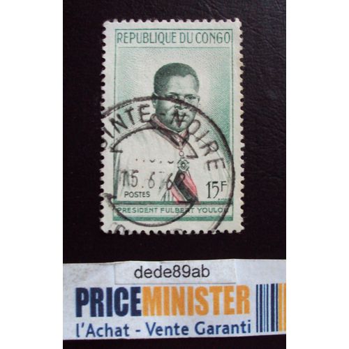Congo..Brazzaville.Abbé Fulbert Youlou.Président De La République Du Congo.28/11/1960. Oblitéré Pointe Noire.