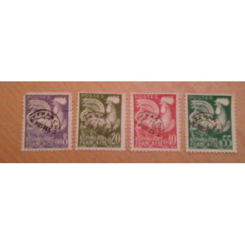 Timbre N°119,120,121,122.Préoblitérée Et Sans Gomme.