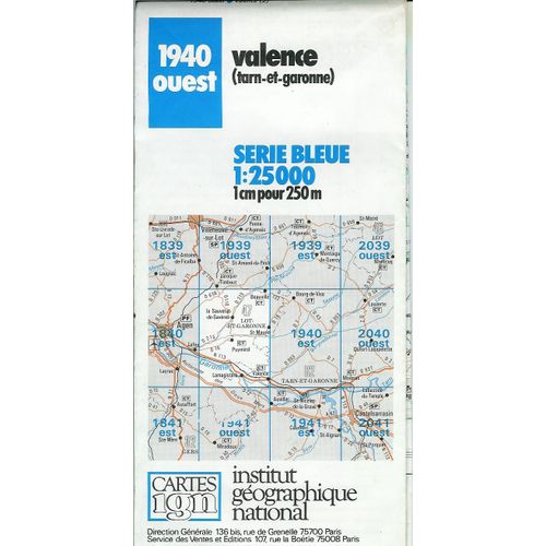 Valence (Tarn Et Garonne) - 1/25 000