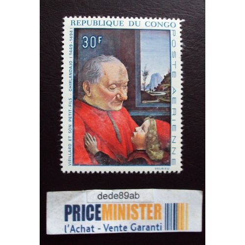 Congo..30f République Du Congo Brazzaville.Vieillard Et Son Petit-Fils. Chirlandajo (1449 - 1494) Neuf.
