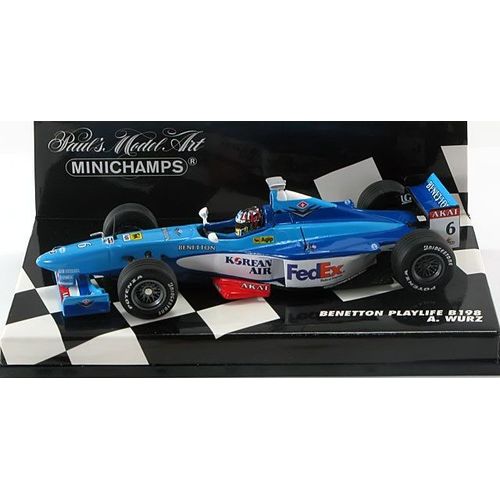 Benetton Playlife B198 #6 Wurz Minichamps 430980006 1/43 Formule 1 Formula One-Minichamps
