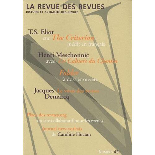 La Revue Des Revues N° 43, Printemps 201
