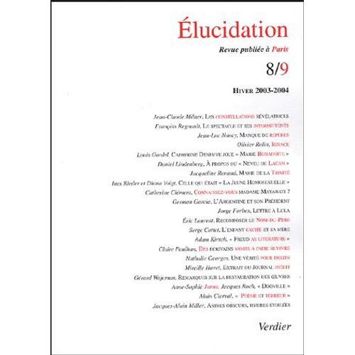 Elucidation N° 8/9 Hiver 2003-20