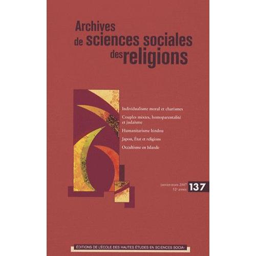 Archives De Sciences Sociales Des Religions N° 137, Janvier-Mars