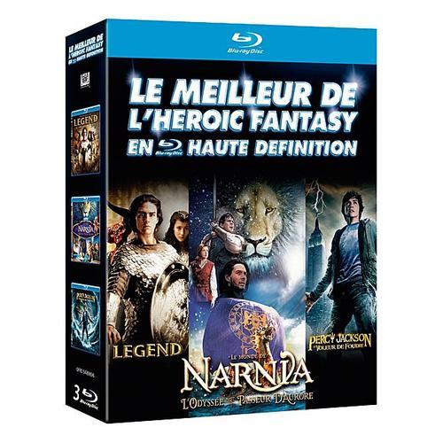 Le Meilleur De L'heroic Fantasy En Haute Définition : Legend + Le Monde De Narnia - Chapitre 3 : L'odyssée Du Passeur D'aurore + Percy Jackson - Le Voleur De Foudre - Pack - Blu-Ray