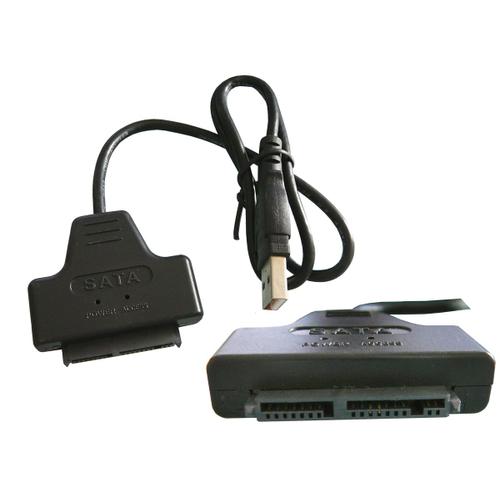 Convertisseur micro SATA (type SSD) vers USB 2.0 - CORDON microSata Auto Alimenté