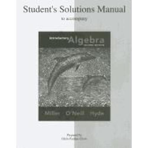 Student Solutions Manual For Introductory Algebra