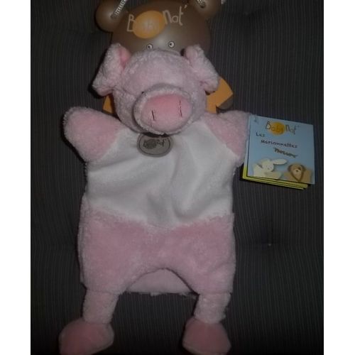Doudou Cochon Rose Marionnette Nature Baby Nat