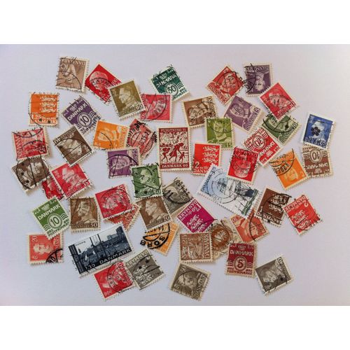 Lot De 50 Timbres Du Danemark