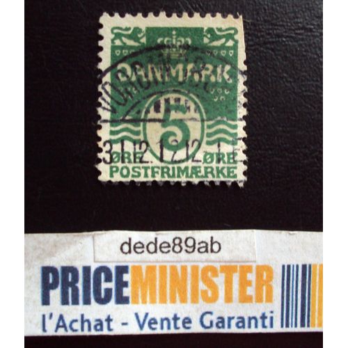 Danemark..5 Ore Danmark.(Vert Foncé) Oblitéré.