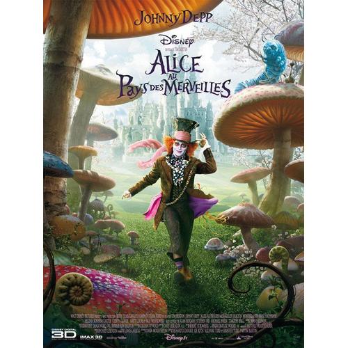 Alice Au Pays Des Merveilles - Affiche Originale De Cinéma - Format 40x60 Cm - De Tim Burton Avec Johnny Depp, Mia Wasikowska, Michael Sheen - Année 2009