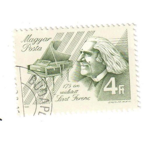 Timbre Oblitéré : Hongrie, Liszt Ferenc