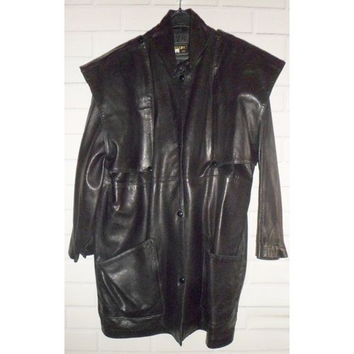 Aron¿S Cuir ¿ Veste 3/4 En Cuir D¿Agneau Noir T 42/4
