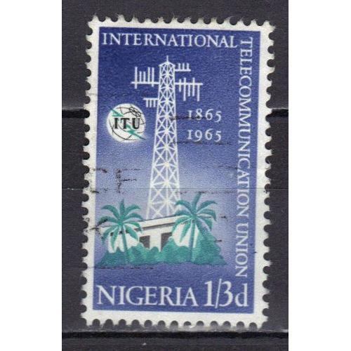 Nigeria 1965 : Centenaire De L'union Internationale Des Télécommunications : Tour Radio - Timbre Oblitéré